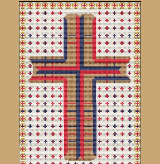 Saint Luke Cross Stitch page from the Pepper Bible